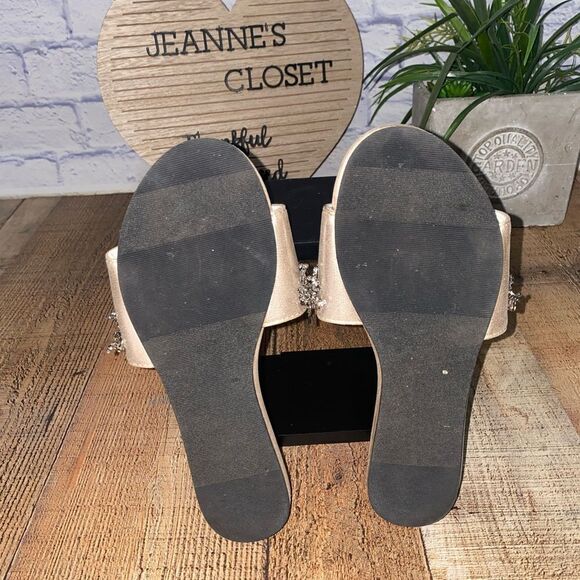 Victoria’s Secret rhinestone fringe slip on sandals - Picture 6 of 7